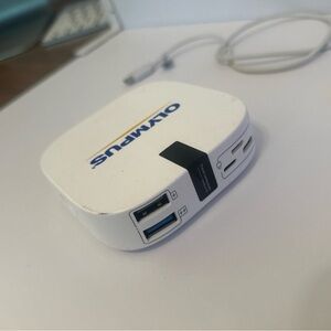 Olympus White Portable Charger